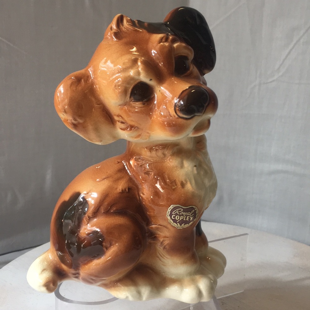 Vintage Royal Copley puppy figurine